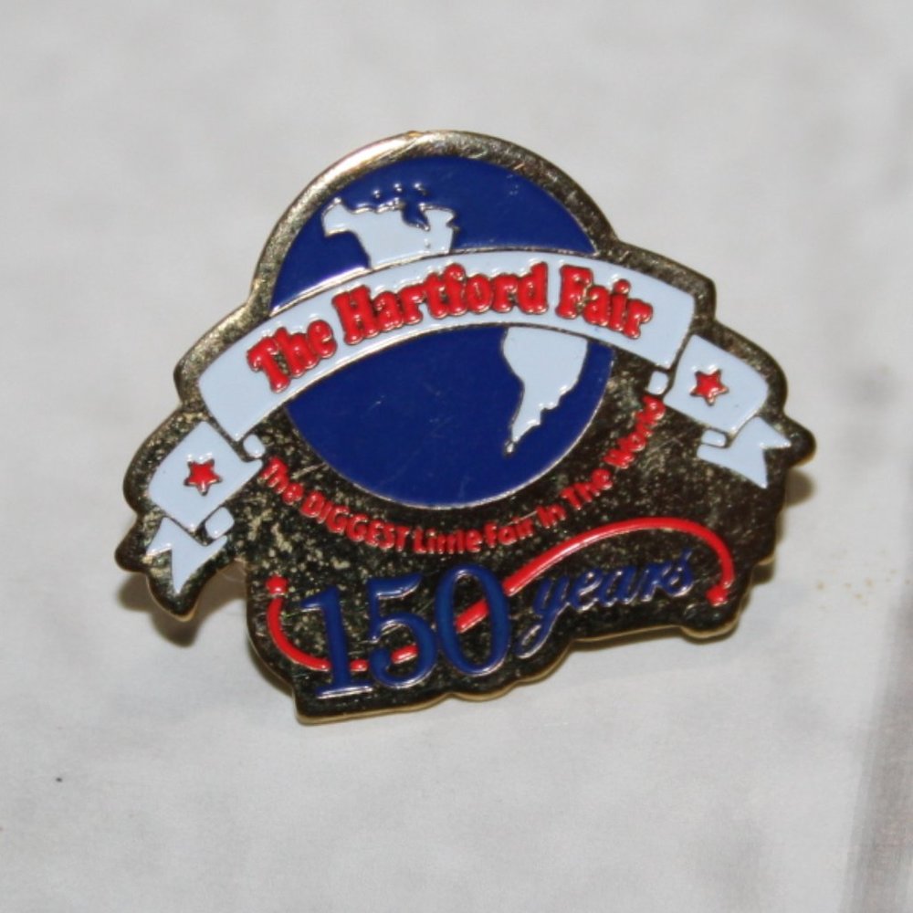 🎡 Gold Lapel Pin from The Hartford Fair · 1"